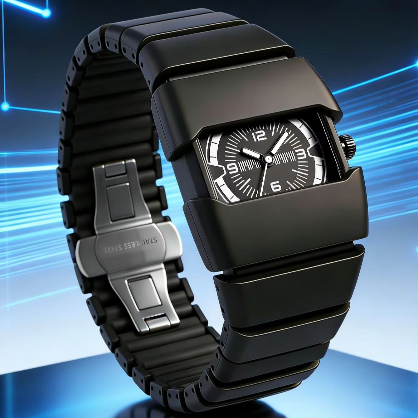 Electronic Gift - Zegarek męski TOMI Fashion, cyfrowy, casualowy,