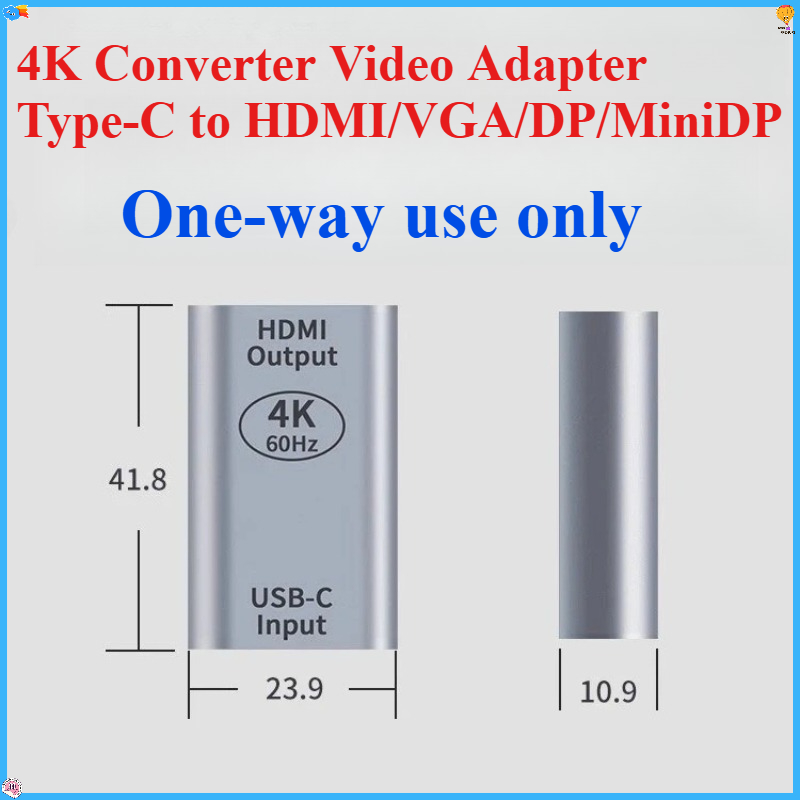 Electronics And Gadgets C - Adapter wideo 4K, konwerter Type-C na