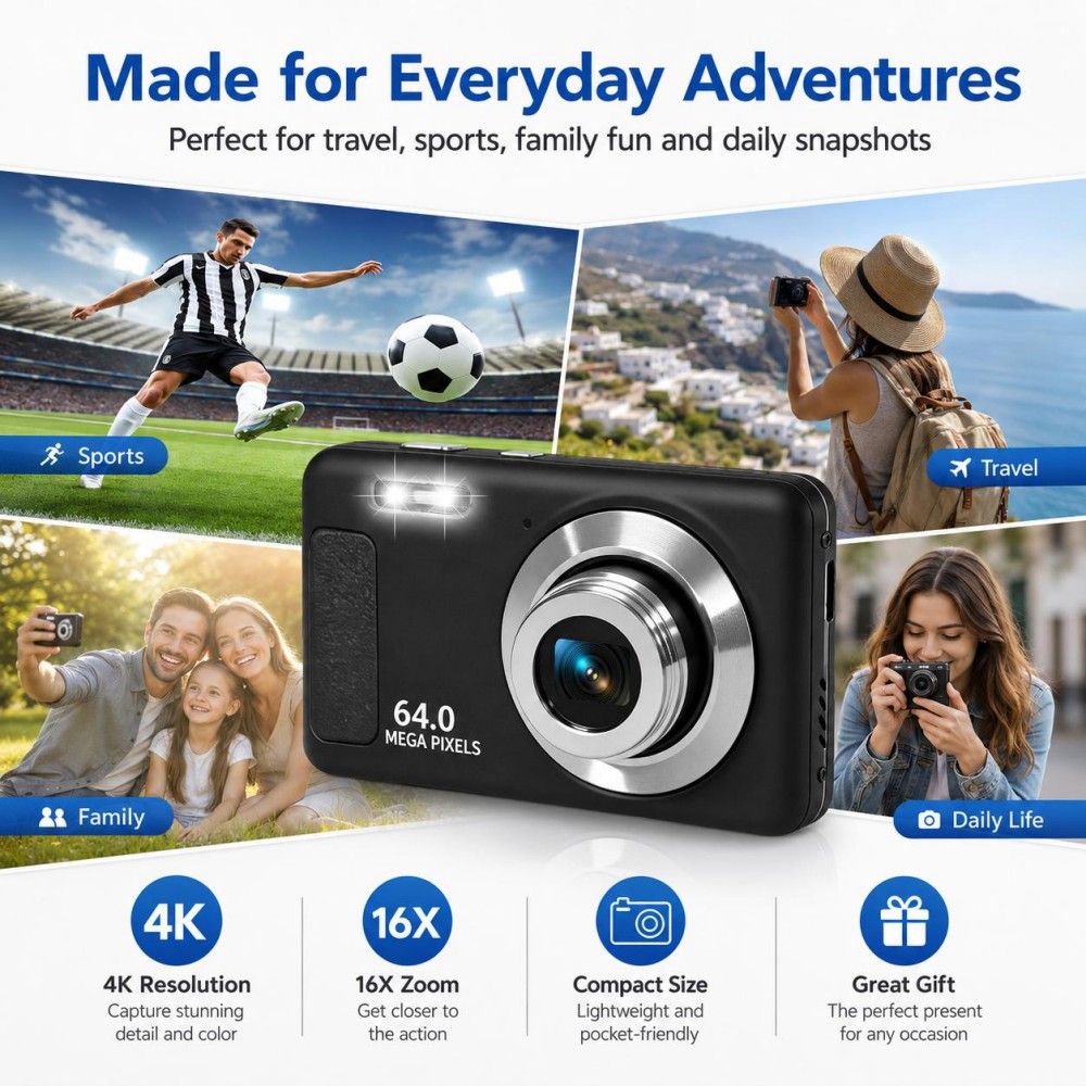 Przenośna kamera cyfrowa 4K Ul – Electronic Gadgets For Home recenzja i cena
